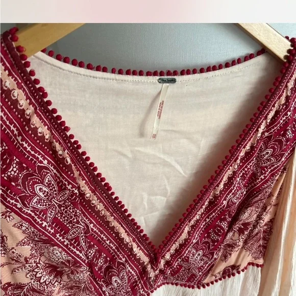 Free People Bohemian Western Flowy Mini Dress XS - Picture 6 of 9